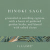 Hinoki Sage Small Fragranced Pillar Candle - Illume Candles - 46272003000