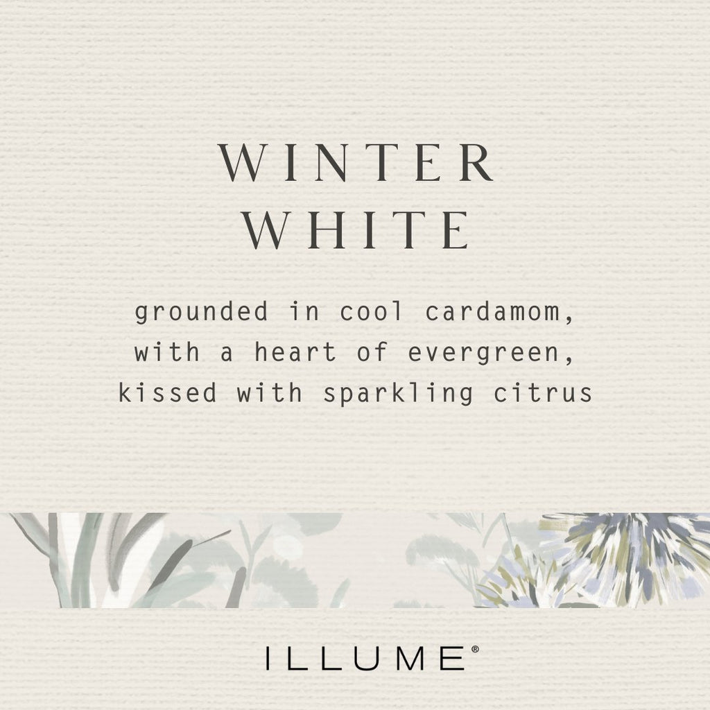 Winter White Large Baltic Glass Candle - Illume Candles - 46274333000