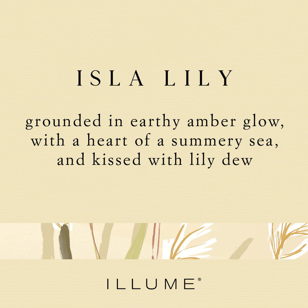 Isla Lily Small Fragranced Pillar Candle - Illume Candles - 46272004000